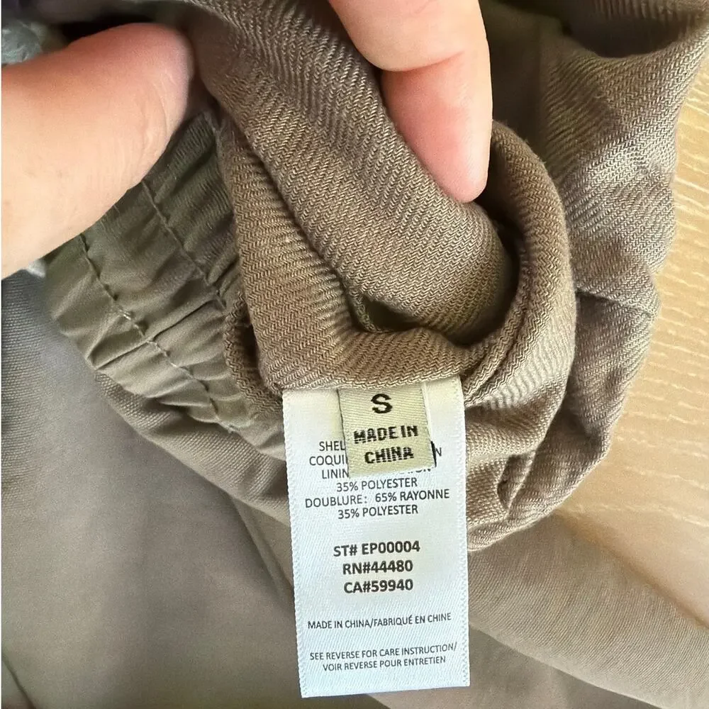 Elwood Pants Elasticated Waist Dume Size S Tan Cream